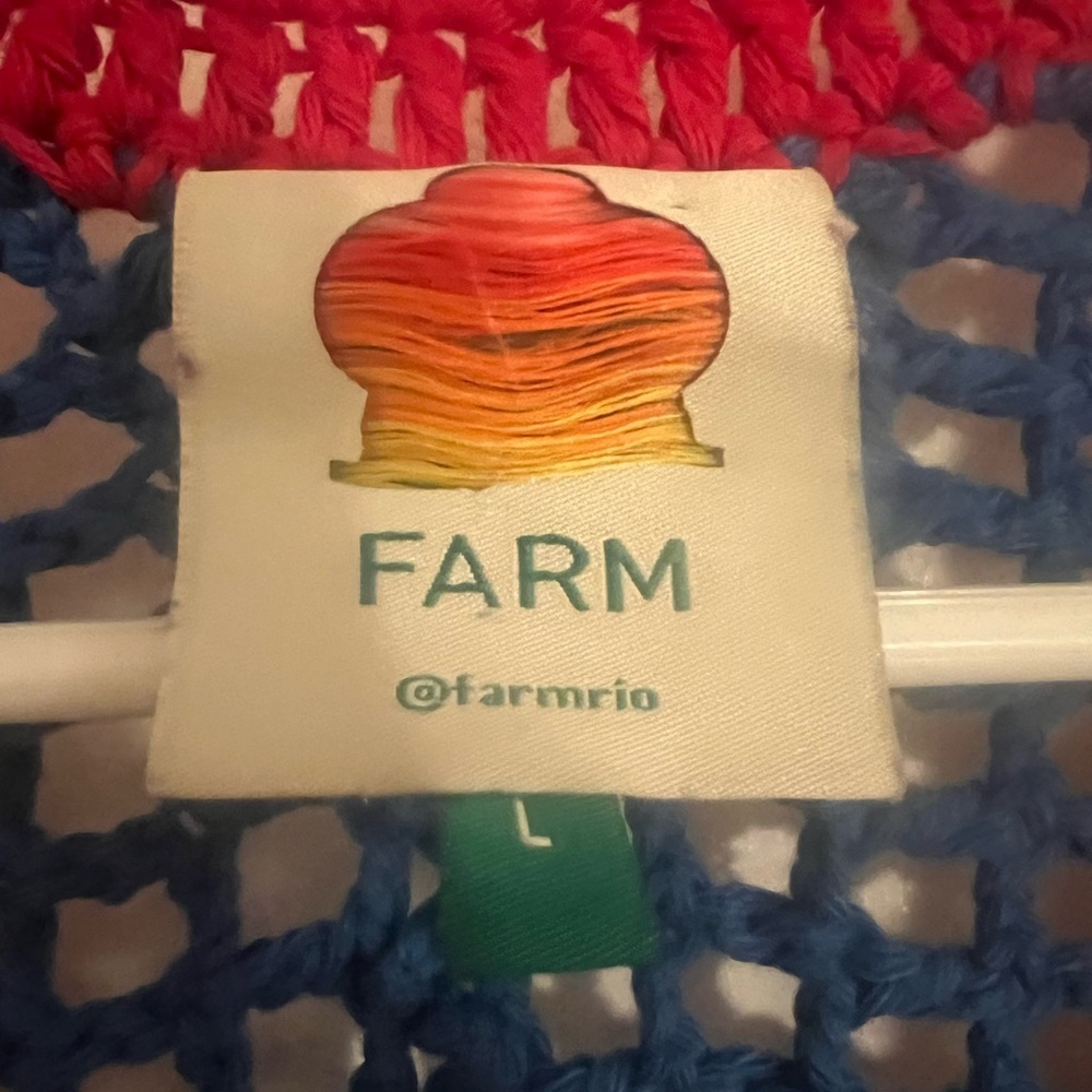 Farm Rio Colorful Crochet Cardigan Sweater . Like new condition. - Picture 3 of 7